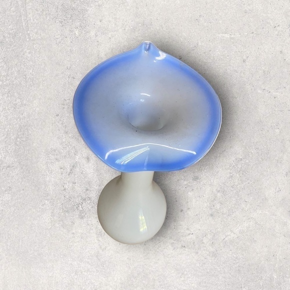 VINTAGE Jack In The Pulpit Cased Art Glass Vase - Picture 4 of 6